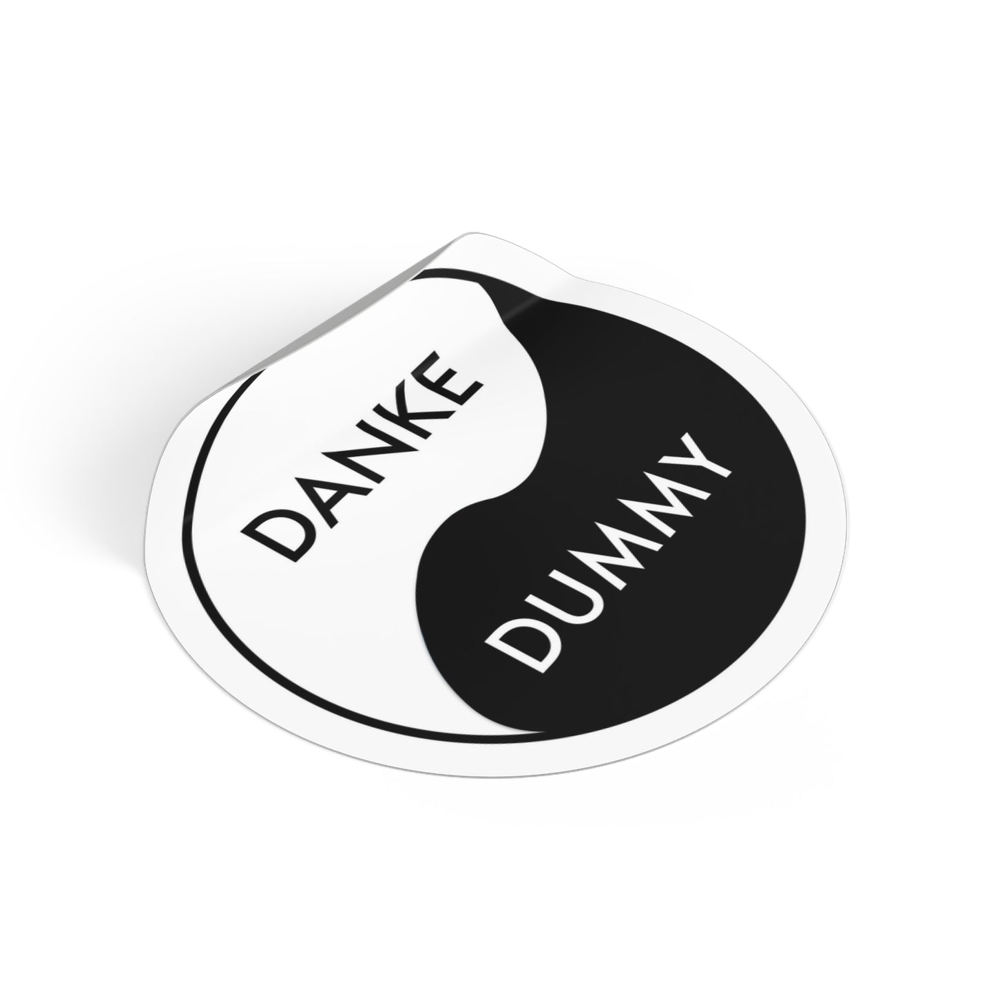 Danke Dummy Round Vinyl Sticker